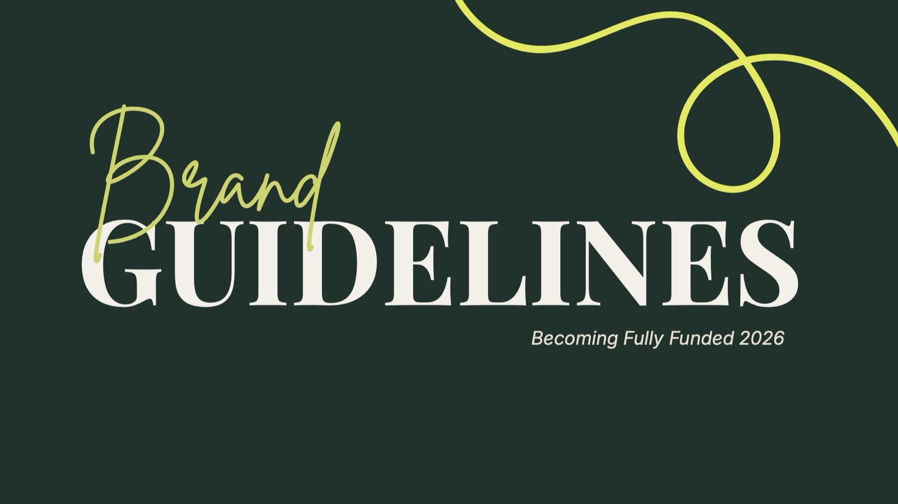 Becoming Fully Funded brand guidelines cover