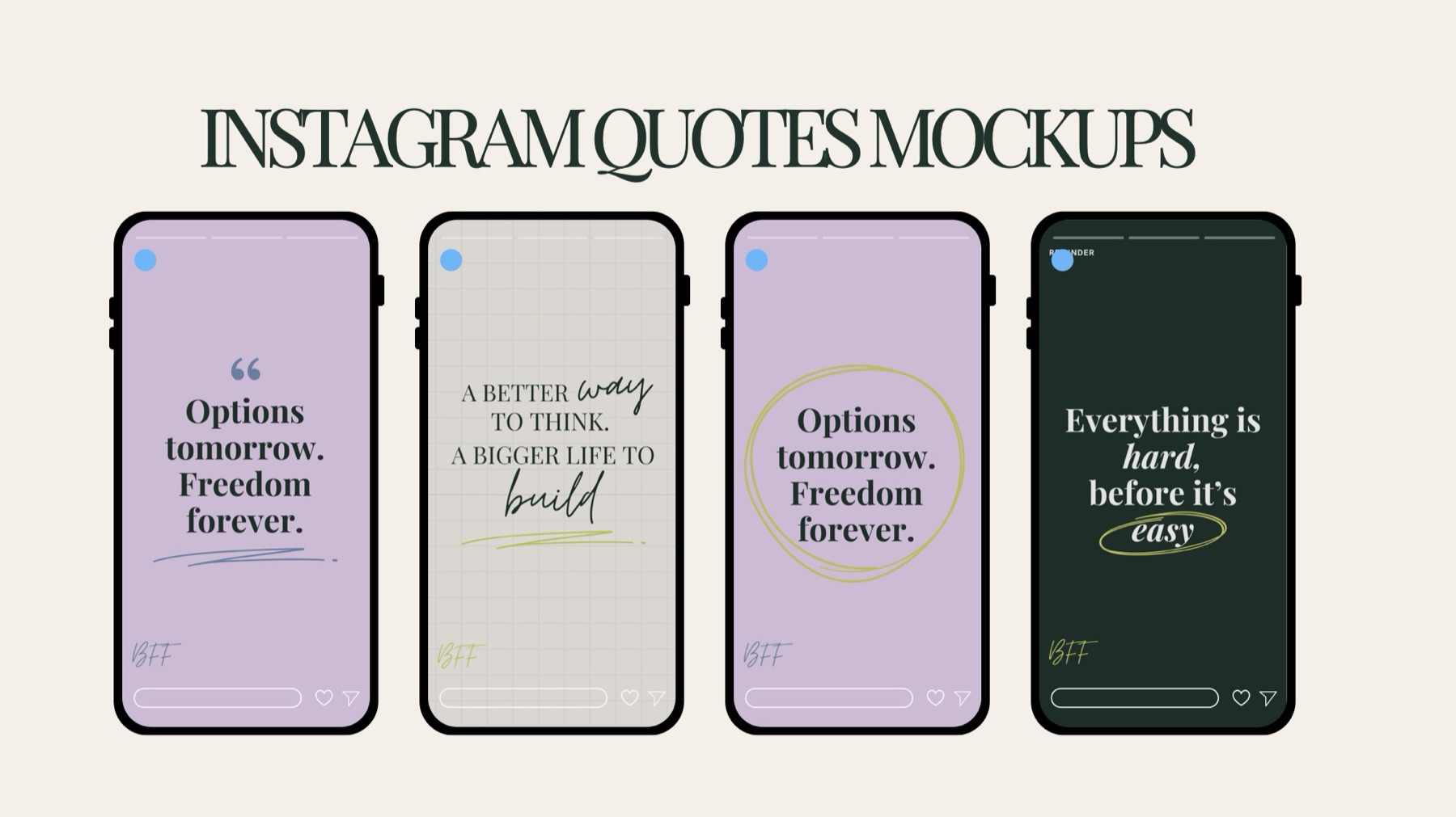 Instagram quote mockups