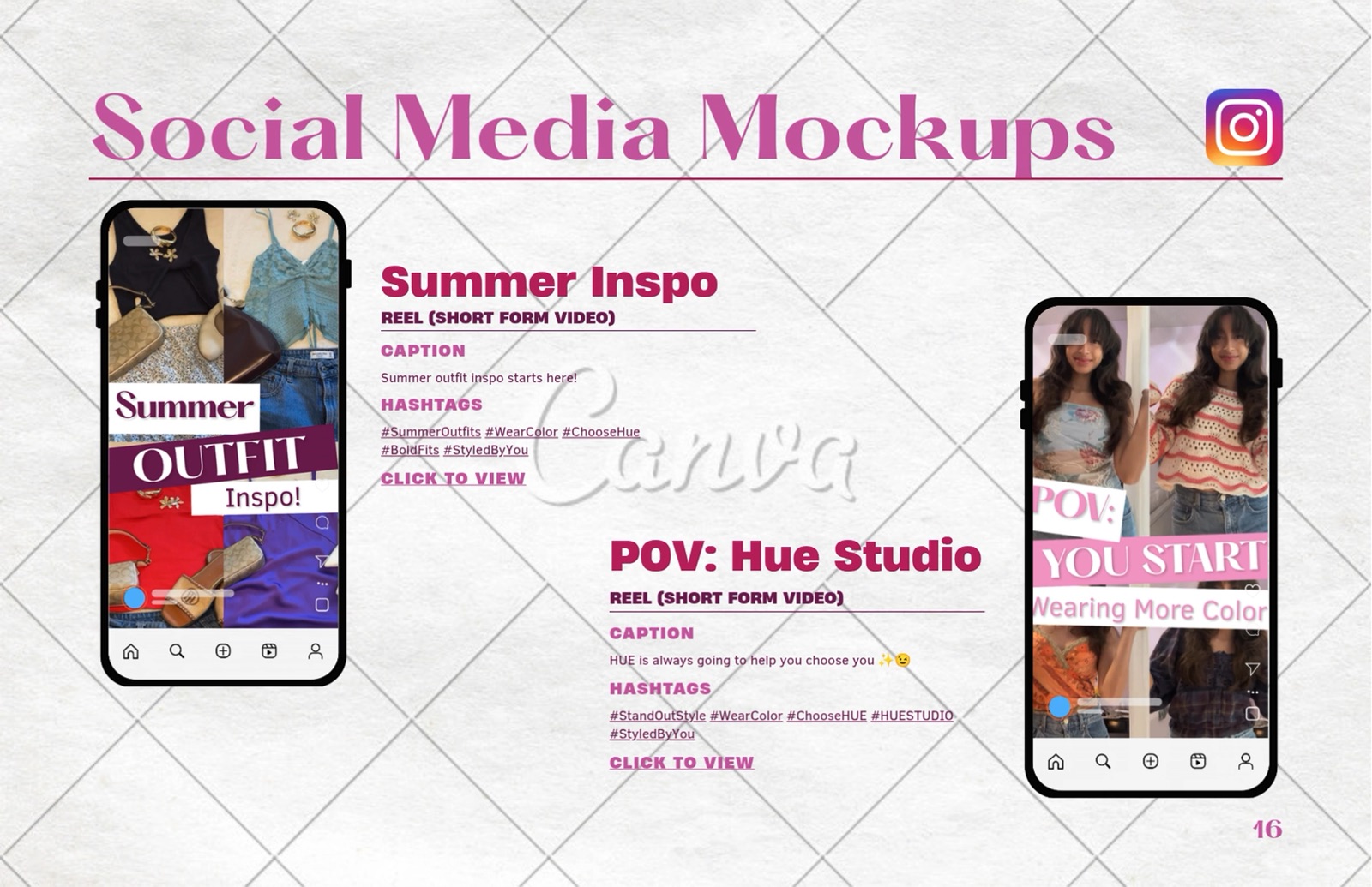 Instagram mockups
