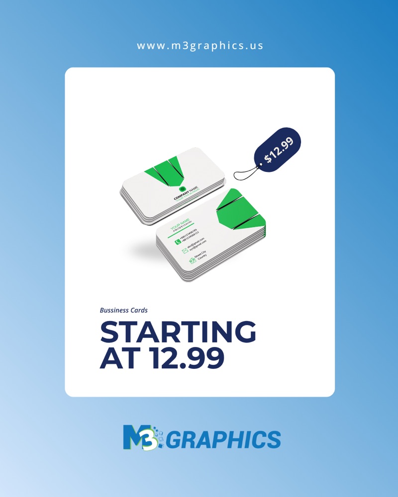 Ad: business cards starting at 12.99