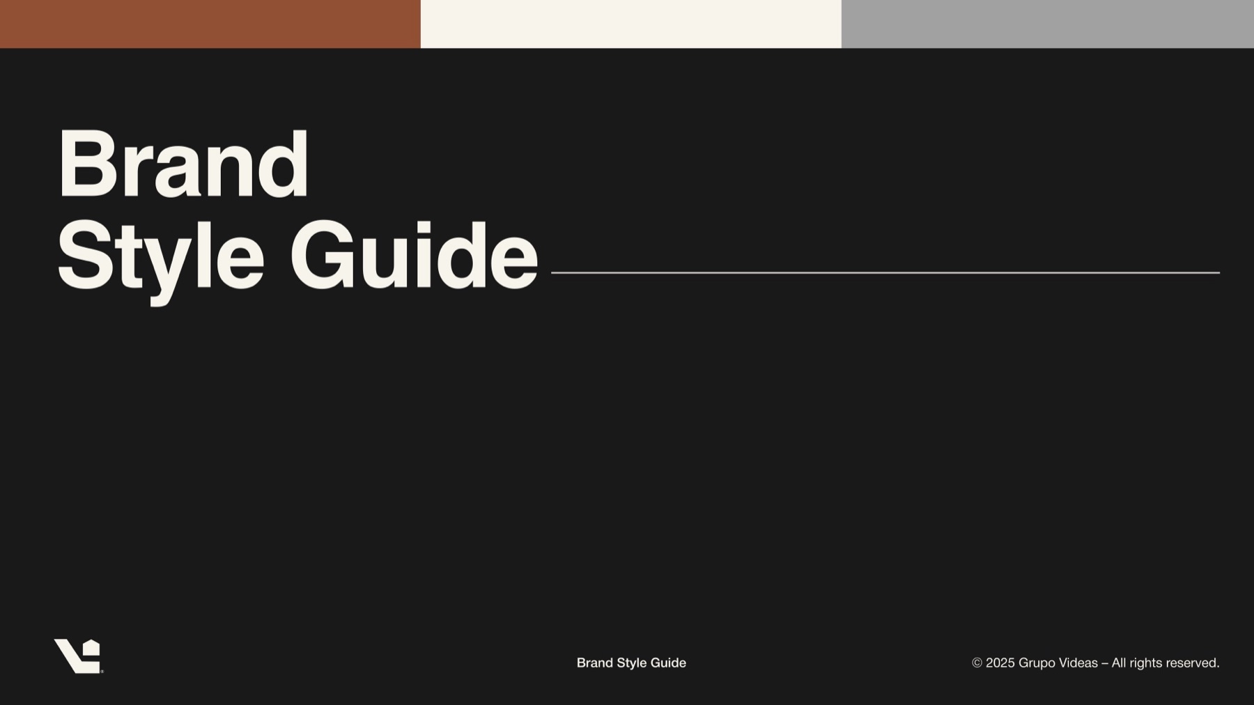 Grupo Videas brand style guide cover