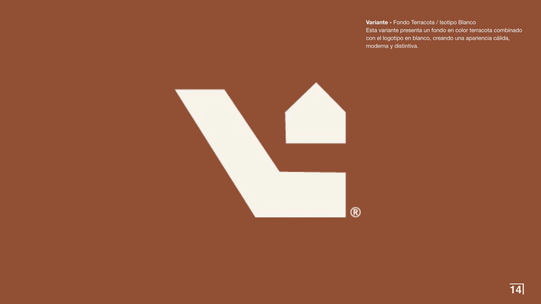White isotype on terracotta