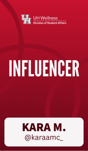 Influencer lanyard badge for Kara M.