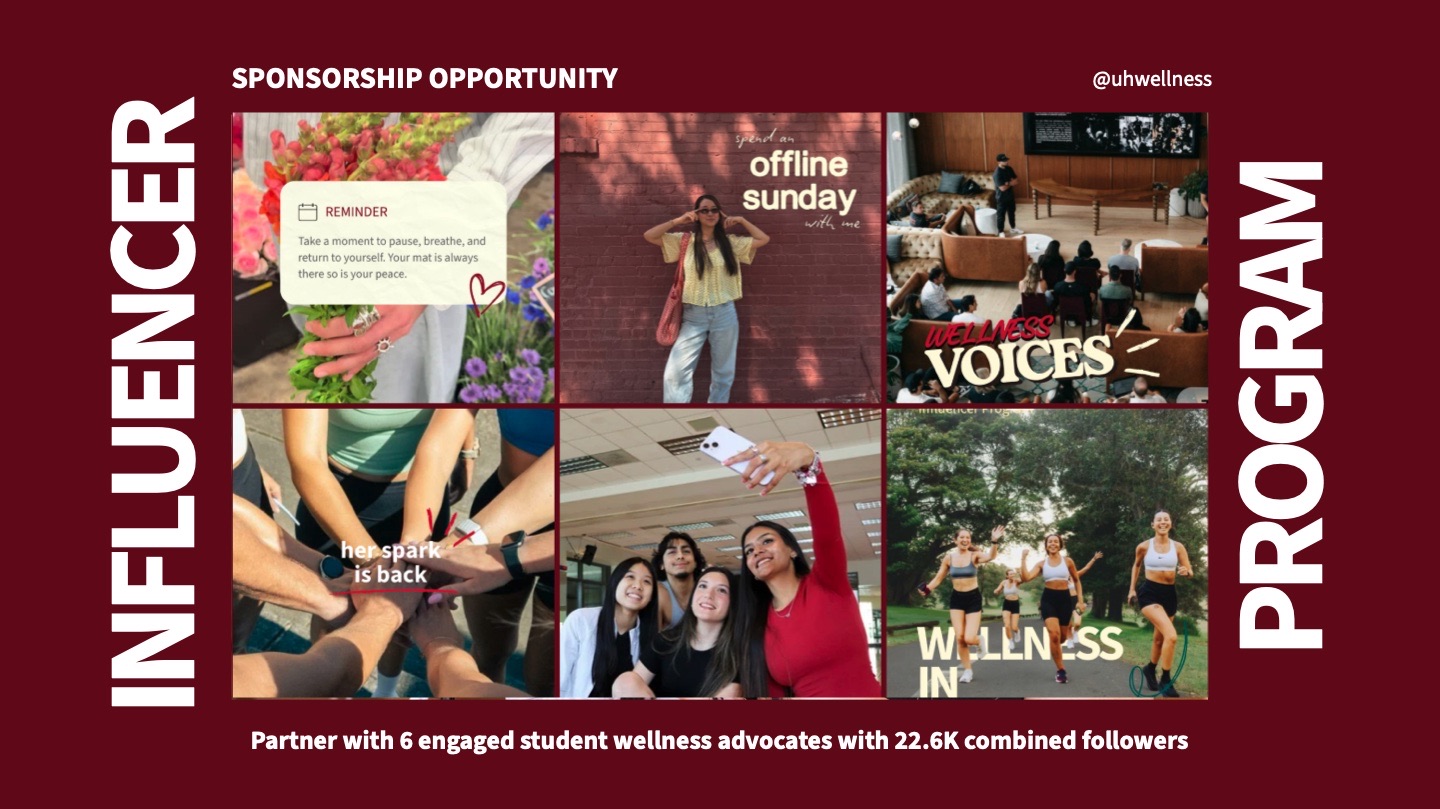 Sponsorship pitch deck cover for the influencer program
